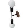 Buy Wall lamp in scandinavian style, metal and wood - Gert Dark Wood 60233 in the United Kingdom
