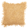 Buy Square Boho Bali Cushion, Raffia cover + filling - Alizon Natural 60197 - in the UK