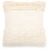Buy Square Cushion in Boho Bali Style, Cotton & Wool cover + filling - Margaret White 60188 - in the UK