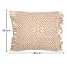 Buy Square Cotton Cushion in Boho Bali Style cover + filling - Mecanda Cream 60199 with a guarantee
