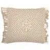 Buy Square Cotton Cushion in Boho Bali Style cover + filling - Mecanda Cream 60199 - in the UK