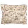 Buy Square Cotton Cushion in Boho Bali Style cover + filling - Mecanda Cream 60199 - in the UK