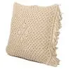 Buy Square Cotton Cushion in Boho Bali Style cover + filling - Mecanda Cream 60199 at MyFaktory