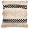 Buy Square Cotton Cushion in Boho Bali Style cover + filling - Sefra Black 60200 - in the UK