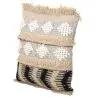 Buy Square Cotton Cushion in Boho Bali Style cover + filling - Wenda Black 60202 at MyFaktory