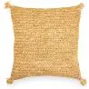 Buy Square Boho Bali Cushion, Raffia cover + filling - Carol Cream 60217 - in the UK