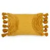 Buy Rectangular Cushion in Boho Bali Style, Cotton cover + filling - Dolly Yellow 60218 - in the UK