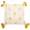 Buy Square Cotton Cushion in Boho Bali Style cover + filling - Hazel Yellow 60222 - in the UK