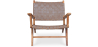 Buy Armchair with Armrests - Boho Bali Design Armchair - Wood and Leather - Grau Brown 60466 at MyFaktory