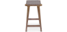 Buy Bar Stool in Bali Boho Style, Leather and Teak Wood - Grau Brown 60472 - prices