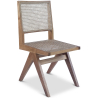 Buy Cannage Dining Chair, Bali Boho Style, Rattan and Teak Wood - Ruye Natural 60474 - in the UK