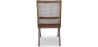 Buy Cannage Dining Chair, Bali Boho Style, Rattan and Teak Wood - Ruye Natural 60474 - prices
