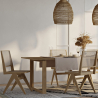 Buy Cannage Dining Chair, Bali Boho Style, Rattan and Teak Wood - Ruye Natural 60474 at MyFaktory