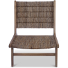 Buy Armchair in Boho Bali Style, Rattan and Teak Wood - Hewar Natural 60475 home delivery