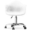 Buy Swivel Velvet Upholstered Office Chair with Wheels - Loy White 60479 - in the UK