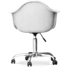 Buy Swivel Velvet Upholstered Office Chair with Wheels - Loy White 60479 in the United Kingdom