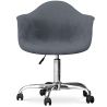 Buy Swivel Velvet Upholstered Office Chair with Wheels - Loy Pastel Purple 60479 - in the UK