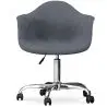 Buy Swivel Velvet Upholstered Office Chair with Wheels - Loy Pastel Purple 60479 - in the UK