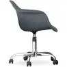 Buy Swivel Velvet Upholstered Office Chair with Wheels - Loy Pastel Purple 60479 in the United Kingdom