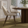 Buy Dining Chair - Upholstered in Bouclé Fabric - Scandinavian - Bennett White 60480 - prices