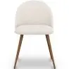 Buy Dining Chair - Upholstered in Bouclé Fabric - Scandinavian - Bennett White 60480 - in the UK