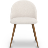 Buy Dining Chair - Upholstered in Bouclé Fabric - Scandinavian - Bennett White 60480 - in the UK
