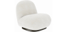 Buy White boucle armchair upholstered - Black legs - Nuiba White 60483 - in the UK