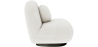 Buy White boucle armchair upholstered - Black legs - Nuiba White 60483 - in the UK