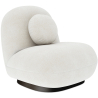 Buy White boucle armchair upholstered - Black legs - Nuiba White 60483 in the United Kingdom