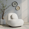 Buy White boucle armchair upholstered - Black legs - Nuiba White 60483 home delivery