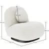 Buy White boucle armchair upholstered - Black legs - Nuiba White 60483 in the United Kingdom