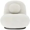 Buy White boucle armchair upholstered - Black legs - Nuiba White 60483 in the United Kingdom