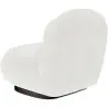 Buy White boucle armchair upholstered - Black legs - Nuiba White 60483 - prices