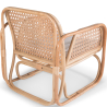 Buy Rattan Armchair with Cushion, Boho Bali Design - Leta White 60300 - in the UK