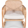 Buy Rattan Armchair with Cushion, Boho Bali Design - Leta White 60300 at MyFaktory