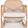 Buy Rattan Armchair with Cushion, Boho Bali Design - Leta White 60300 - prices