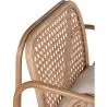 Buy Rattan Armchair with Cushion, Boho Bali Design - Leta White 60300 - in the UK