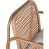 Buy Rattan Armchair with Cushion, Boho Bali Design - Leta White 60300 - in the UK