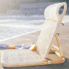 Buy Beach Chair in Rattan, Boho Bali Design - Manra Natural 60307 - in the UK
