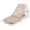 Buy Beach Chair in Rattan, Boho Bali Design - Manra Natural 60307 - prices