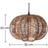 Buy Rattan Boho Bali Pendant Lamp - Chey Natural 60484 in the United Kingdom
