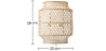 Buy Bamboo Wall Lamp Shade, Boho Bali Style - Lorna Natural 60485 in the United Kingdom