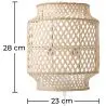 Buy Bamboo Wall Lamp Shade, Boho Bali Style - Lorna Natural 60485 - in the UK