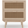 Buy Rattan Bedside Table with Drawers, Boho Bali Style - Wada Natural 60509 - in the UK