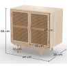 Buy Natural Wood Sideboard - Boho Bali Design - 2 doors - Wada Natural 60510 at MyFaktory