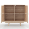 Buy Natural Wood Sideboard - Boho Bali Design - 2 doors - Wada Natural 60510 home delivery