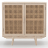 Buy Natural Wood Sideboard - Boho Bali Design - 2 doors - Wada Natural 60510 in the United Kingdom