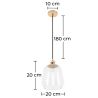 Buy Amaia pendant lamp - Crystal and metal Grey 60530 - in the UK