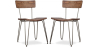 Buy x2 Industrial style hairpin chair - Wood and metal Silver 60531 - in the UK