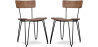 Buy x2 Industrial style hairpin chair - Wood and metal Silver 60531 - prices